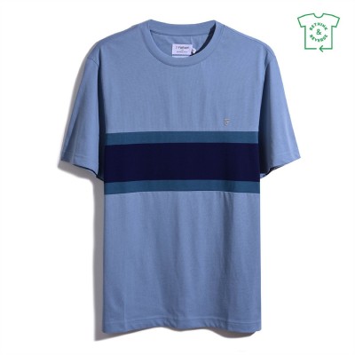 тениска,farah,men's,ginsberg,regular,fit,t,shirt,faded,denim,blu