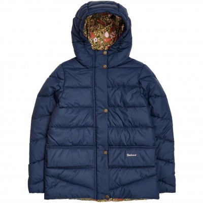 яке,barbour,kids,bracken,water,resistant,long,sleeve,quilted,short,puffer,jacket,navy,ny51