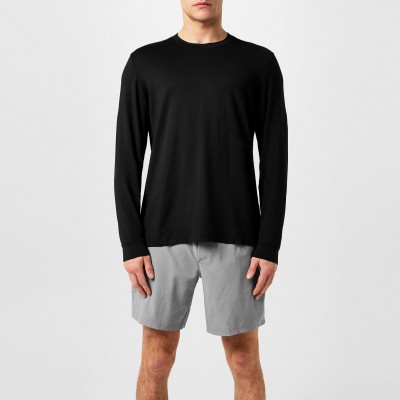 риза,с,дълъг,ръкав,мъжки,тениски,lululemon,men,s,license,to,train,long,sleeve,shirt,black
