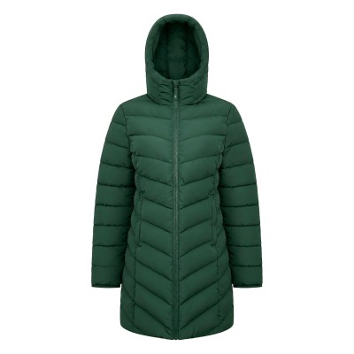 дамско,яке,дамски,жилетки,slazenger,womens,mid,length,hooded,long,sleeve,puffer,jacket,dark,green