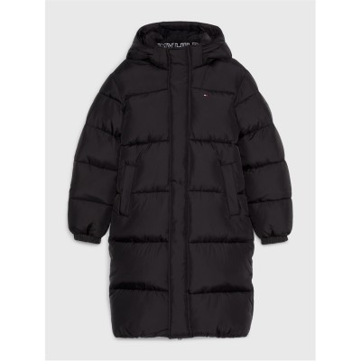 юношески,анорак,детски,облекла,tommy,hilfiger,essential,padded,parka,juniors,black,bds