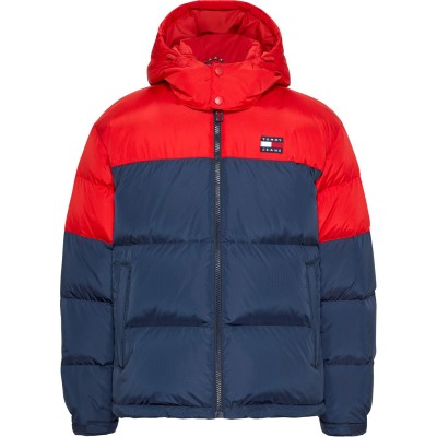 мъжки,якета,tommy,jeans,tjm,alaska,colorblock,puffer,red,c87