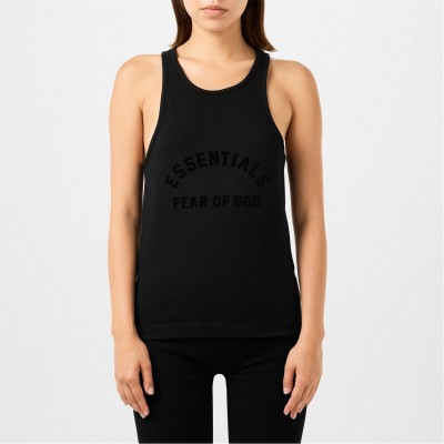 потник,дамски,топове,fear,of,god,essentials,logo,printed,tank,top,jet,black