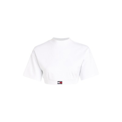 дамски,топове,дамски,тениски,tommy,jeans,tjw,sp,crp,xs,badge,mock,neck,white