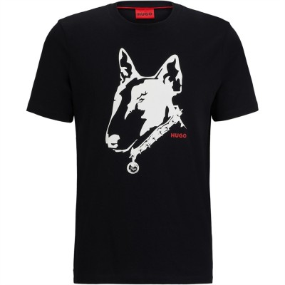 тениска,облекла,на,разпродажба,мъжки,тениски,hugo,dammock,short,sleeve,t,shirt,black,001