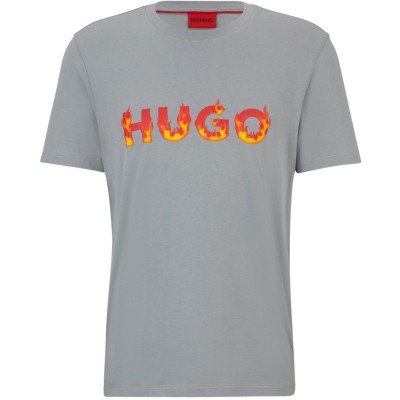 тениска,мъжки,тениски,hugo,danda,t,shirt,grey,039