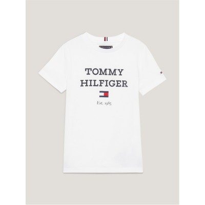 юношеска,тениска,детски,облекла,tommy,hilfiger,oversized,logo,t,shirt,juniors,white