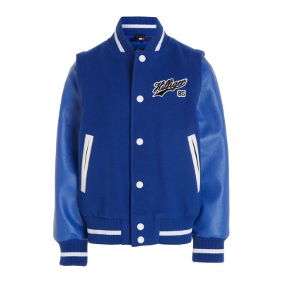 юношеско,яке,детски,облекла,tommy,hilfiger,varsity,zip,off,sleeves,script,back,logo,bomber,jacket,juniors,ultra,blue
