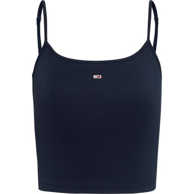 къса,блуза,tommy,jeans,tjw,cropped,essential,strap,top,dark,night,navy