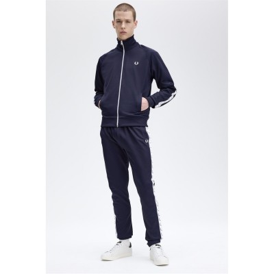 анцуг,мъжки,ежедневни,облекла,мъжки,екипи,fred,perry,men's,taped,poly,tracksuits,carbon,blue,266