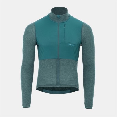 мъжка,блуза,с,дълъг,ръкав,облекло,за,колоездене,pinnacle,merino,long,sleeve,jersey,mens,green,marl