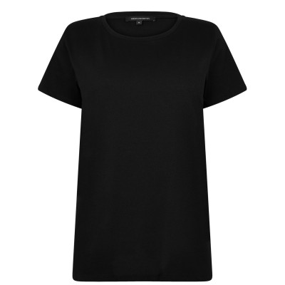 тениска,дамски,ризи,дамски,топове,french,connection,crew,short,sleeve,t,shirt,black