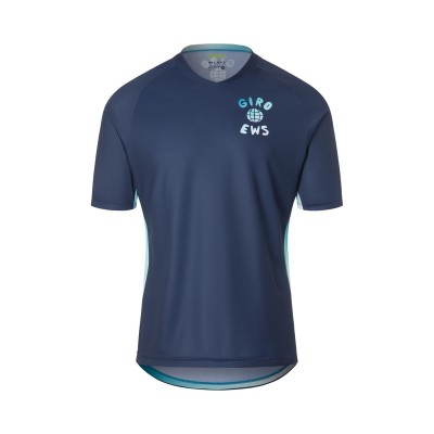 блуза,с,къс,ръкав,облекло,за,колоездене,giro,enduro,world,series,roust,short,sleeve,mtb,jersey,midnight,blue