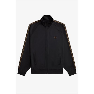 анцуг,мъжки,ежедневни,облекла,мъжки,екипи,fred,perry,men's,tape,poly,tracksuit,black,shade,s77