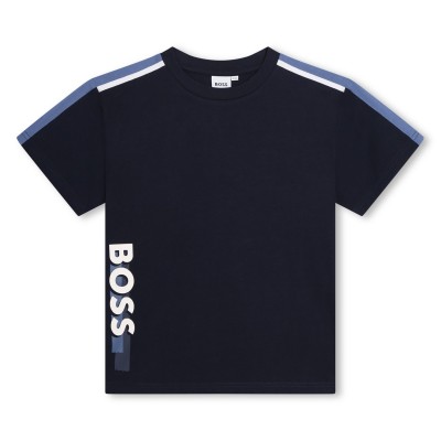 юношеска,тениска,детски,облекла,boss,side,logo,t,shirt,juniors,navy,849