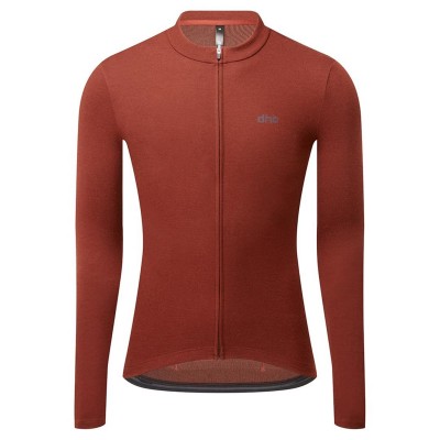 блуза,с,дълъг,ръкав,облекло,за,колоездене,dhb,aeron,men's,merino,long,sleeve,jersey,2.0,fired,brick