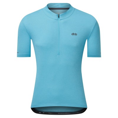 блуза,с,къс,ръкав,облекло,за,колоездене,dhb,men's,quarter,zip,short,sleeve,jersey,2.0,blue