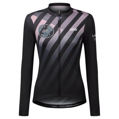 блуза,с,дълъг,ръкав,дамски,топове,облекло,за,колоездене,dhb,ride,for,unity,women's,long,sleeve,jersey,black,pink