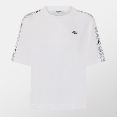 тениска,дамски,топове,lacoste,lacoste,tape,tee,ld52,white
