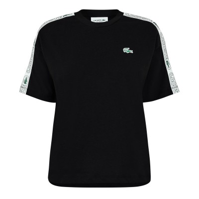 тениска,дамски,топове,lacoste,lacoste,tape,tee,ld52,black