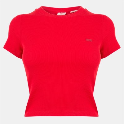 тениска,дамски,топове,levis,levis,essential,sporty,tee,white,+,r,true,red