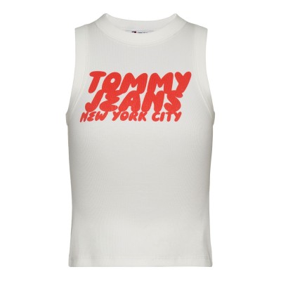 дамски,топове,tommy,jeans,women's,slim,tank,vest,ecru