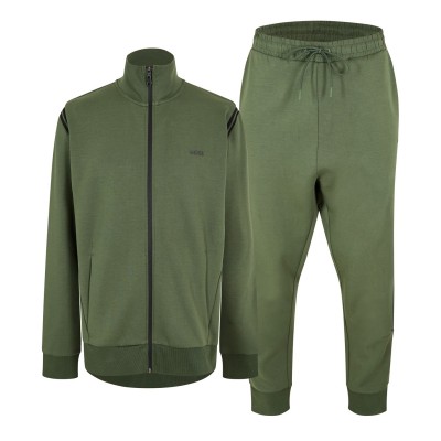 анцуг,мъжки,ежедневни,облекла,мъжки,екипи,boss,men's,hbg,fleece,tracksuit,set,open,green