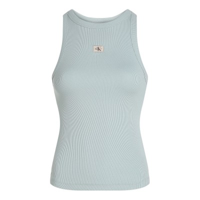 потник,дамски,топове,calvin,klein,jeans,woven,label,rib,tank,top,cloud,blue