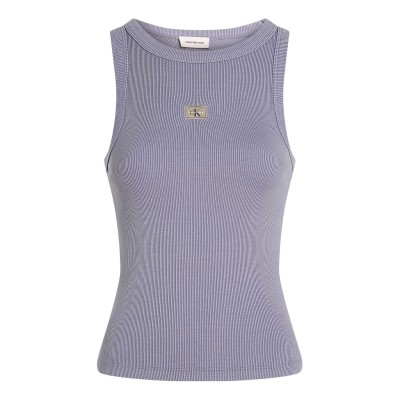 потник,дамски,топове,calvin,klein,jeans,washed,woven,label,rib,tank,top,persian,violet