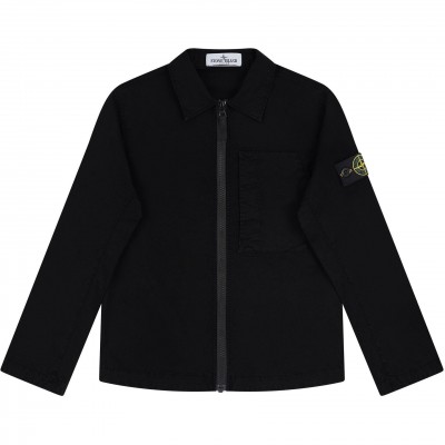 риза,с,дълъг,ръкав,stone,island,kids,canvas,dyed,cotton,long,sleeve,overshirt,black,v0129