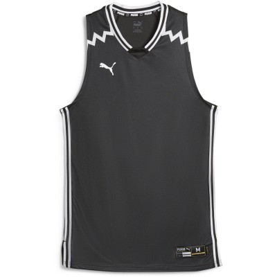 фланелка,мъжки,блузи,с,яка,мъжки,тениски,мъжки,потници,puma,men,s,hoops,team,game,performance,basketball,jersey,black