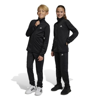 юношески,анцуг,дрехи,за,училище,детски,екипи,adidas,linea,poly,tracksuit,juniors,black,white