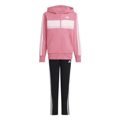 юношески,комплект,дрехи,за,училище,детски,екипи,adidas,3,stripe,hooded,tracksuit,set,juniors,pink,white