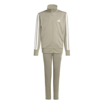 анцуг,детски,екипи,adidas,essentials,3,stripes,zip,tracksuit,pebble,white