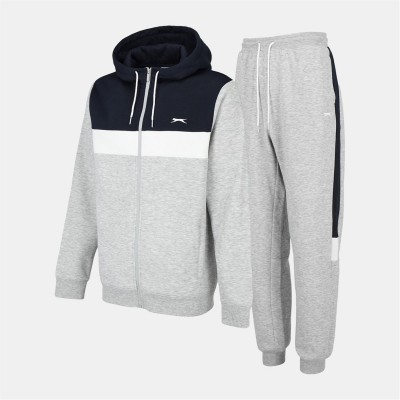 мъжко,поларено,горнище,с,цип,мъжки,екипи,slazenger,fleece,full,zip,tracksuit,mens,grey,marl,navy