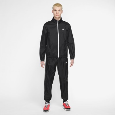 анцуг,мъжки,екипи,nike,sportswear,club,men's,lined,woven,track,suit,black,white
