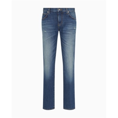 дънки,мъжки,дънки,emporio,armani,men's,tapered,jeans,med,blue,0942
