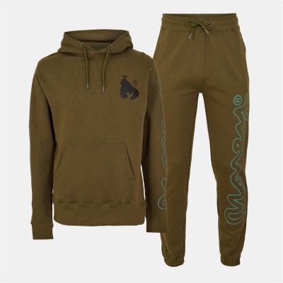 анцуг,мъжки,екипи,money,sig,line,fleece,hood,tracksuit,olive