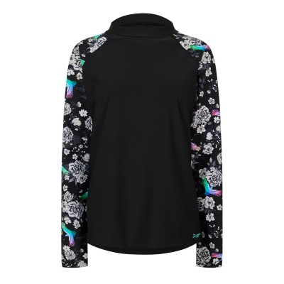 дамска,фланелка,с,дълъг,ръкав,дамски,тениски,дамски,топове,дамски,горнища,размер+,дамски,облекла,размер,zoggs,sakura,long,sleeve,top,womens,black