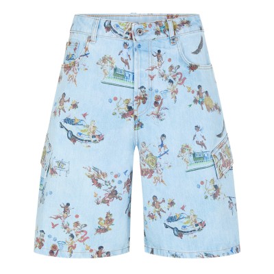 къси,панталони,мъжки,къси,панталони,off,white,men,s,low,rise,denim,shorts,blue