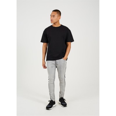 дънки,мъжки,дънки,brave,soul,wash,skinny,jean,with,stripe,grey