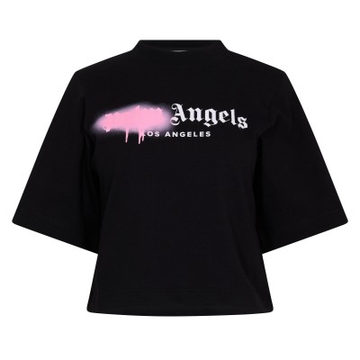 дамска,къса,блуза,дамски,топове,palm,angels,women,s,spray,t,cropped,crop,top,blk,pink
