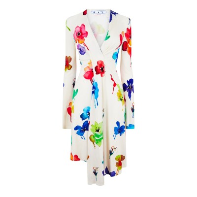 рокля,дамски,ризи,off,white,floral,dress,black,zebra