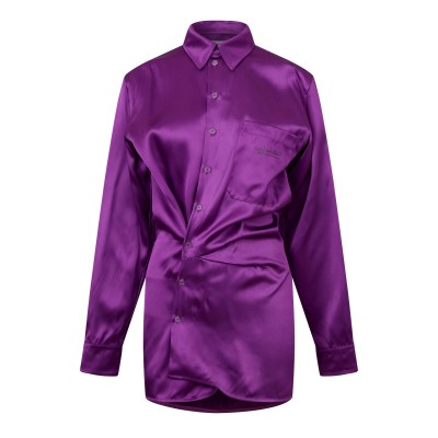 дамска,риза,с,къс,ръкав,off,white,women,s,duchesse,twist,front,short,sleeve,shirt,fuchsia