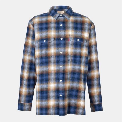 мъжки,ризи,levis,jackson,worker,shirt,blue,brwn,check