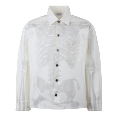 облекла,на,разпродажба,мъжки,ризи,off,white,motif,denim,shirt,white