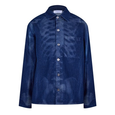 облекла,на,разпродажба,мъжки,ризи,off,white,motif,denim,shirt,blue,black