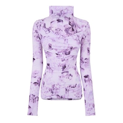 дамски,топове,off,white,floral,top,violet