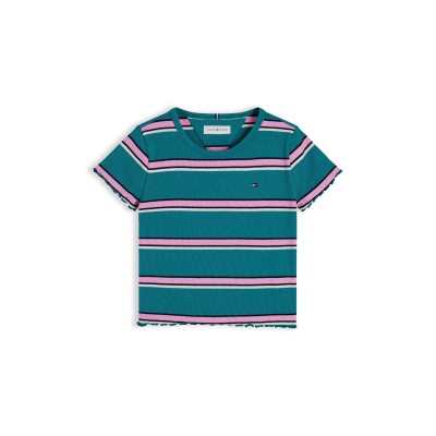 tommy,hilfiger,essential,rib,top,ss,teal,stripe,ct3