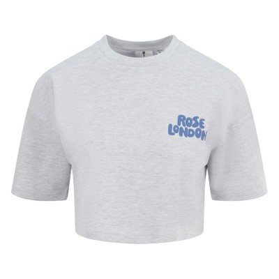 детска,тениска,детски,3/4,панталони,детски,тениски,детски,облекла,rose,london,sports,crop,t,shirt,junior,girls,grey,marl